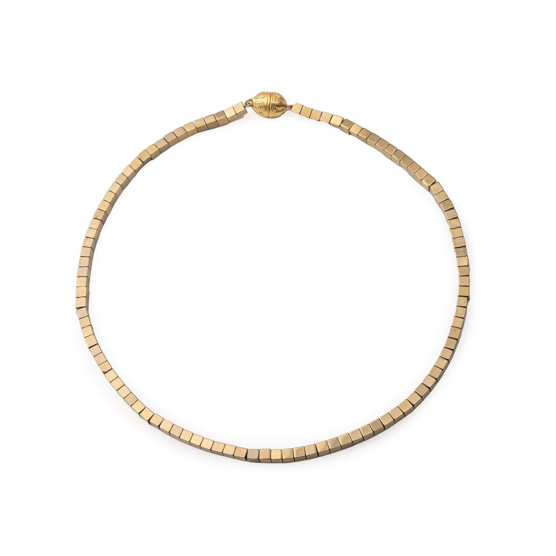 Lidya Altın Rengi Doğal Taş Kadın Kolye