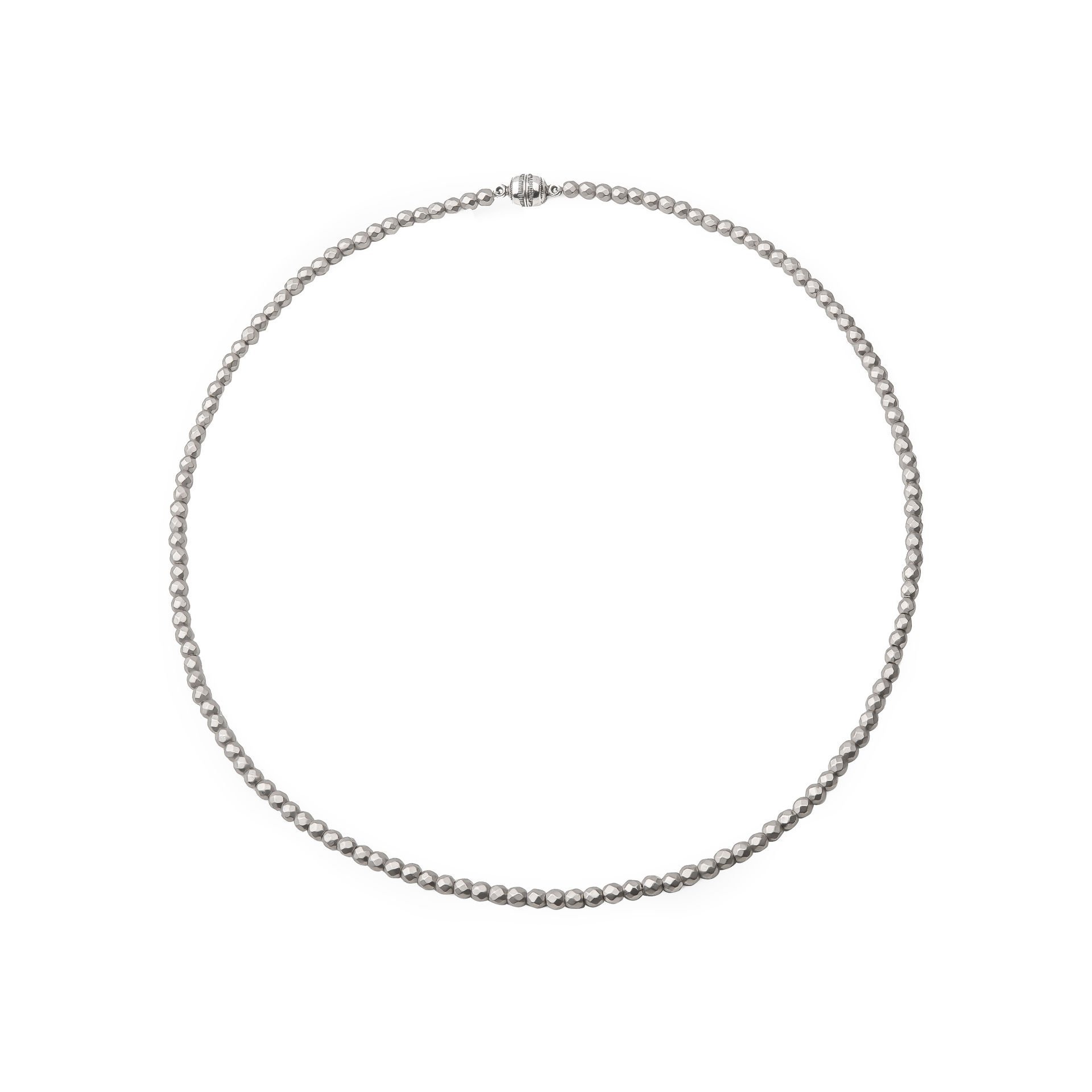 Marsel Gri Doğal Taş Erkek Kolye