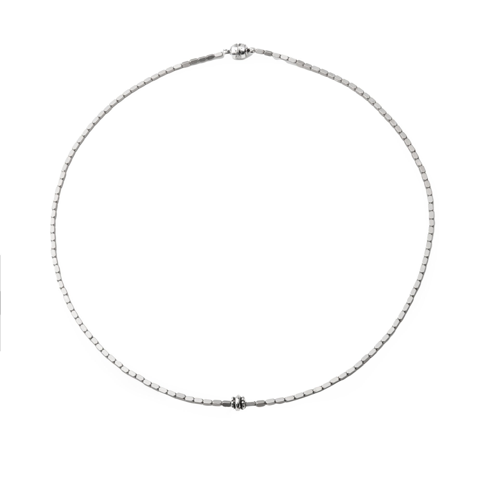 Noble Gri Doğal Taş Erkek Kolye