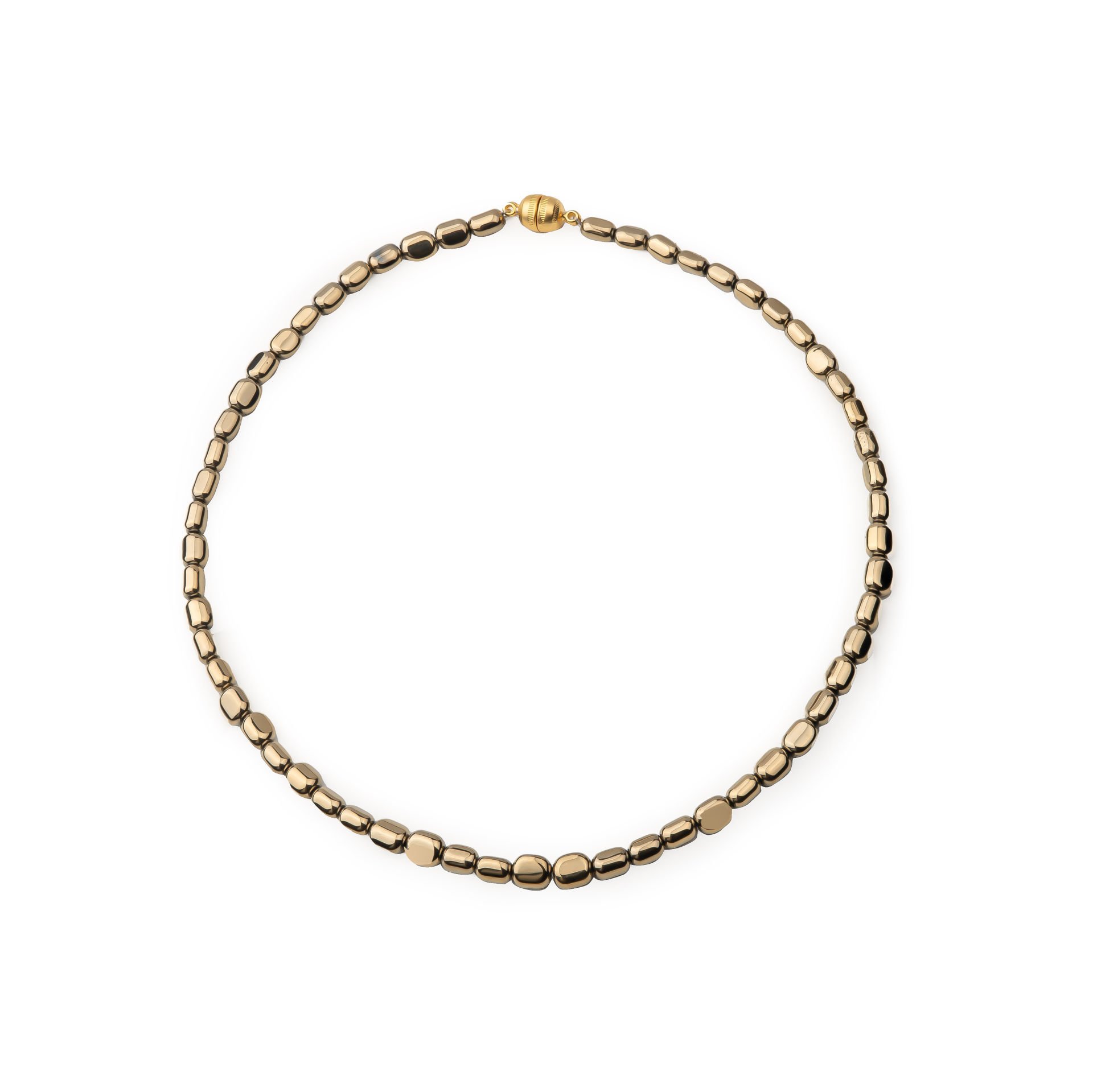 Miel Altın Rengi Doğal Taş Kadın Kolye