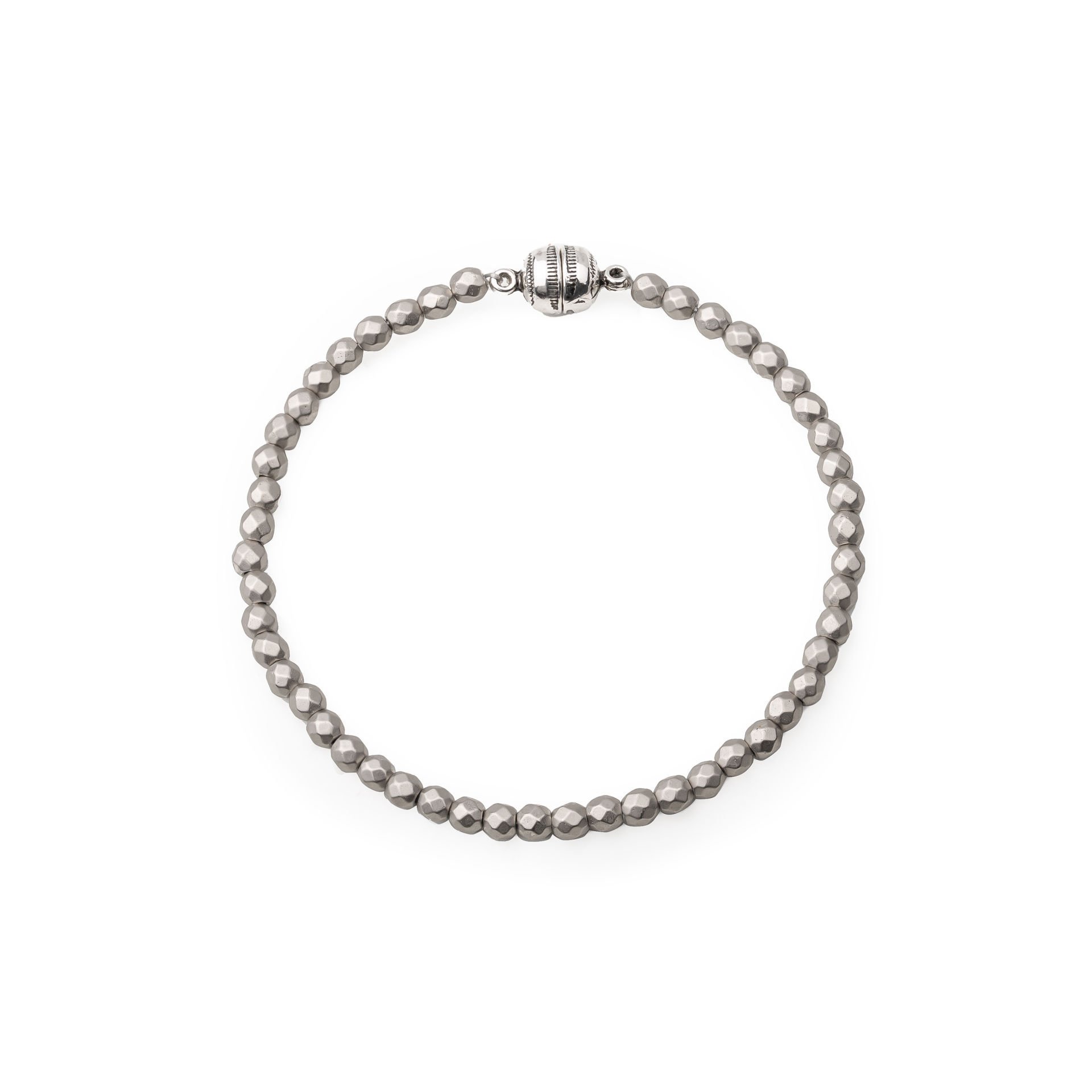 Marsel Gri Doğal Taş Erkek Bileklik