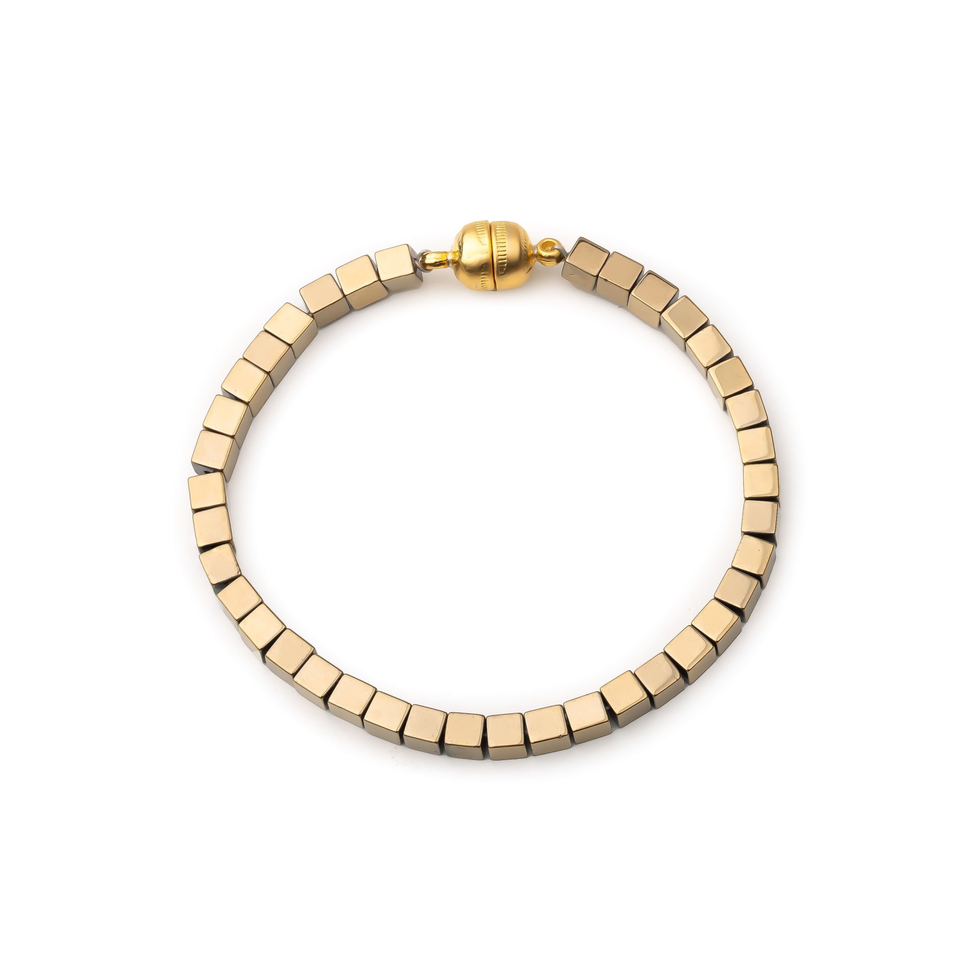 Lidya Altın Rengi Doğal Taş Kadın Bileklik