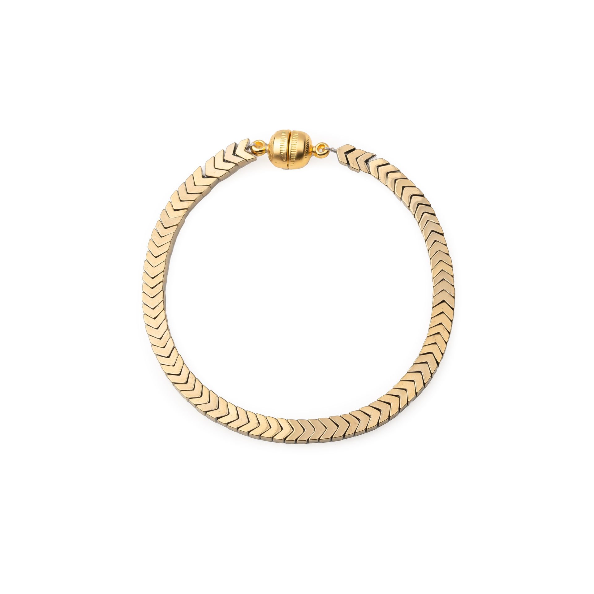 Sisu Altın Rengi Doğal Taş Kadın Bileklik