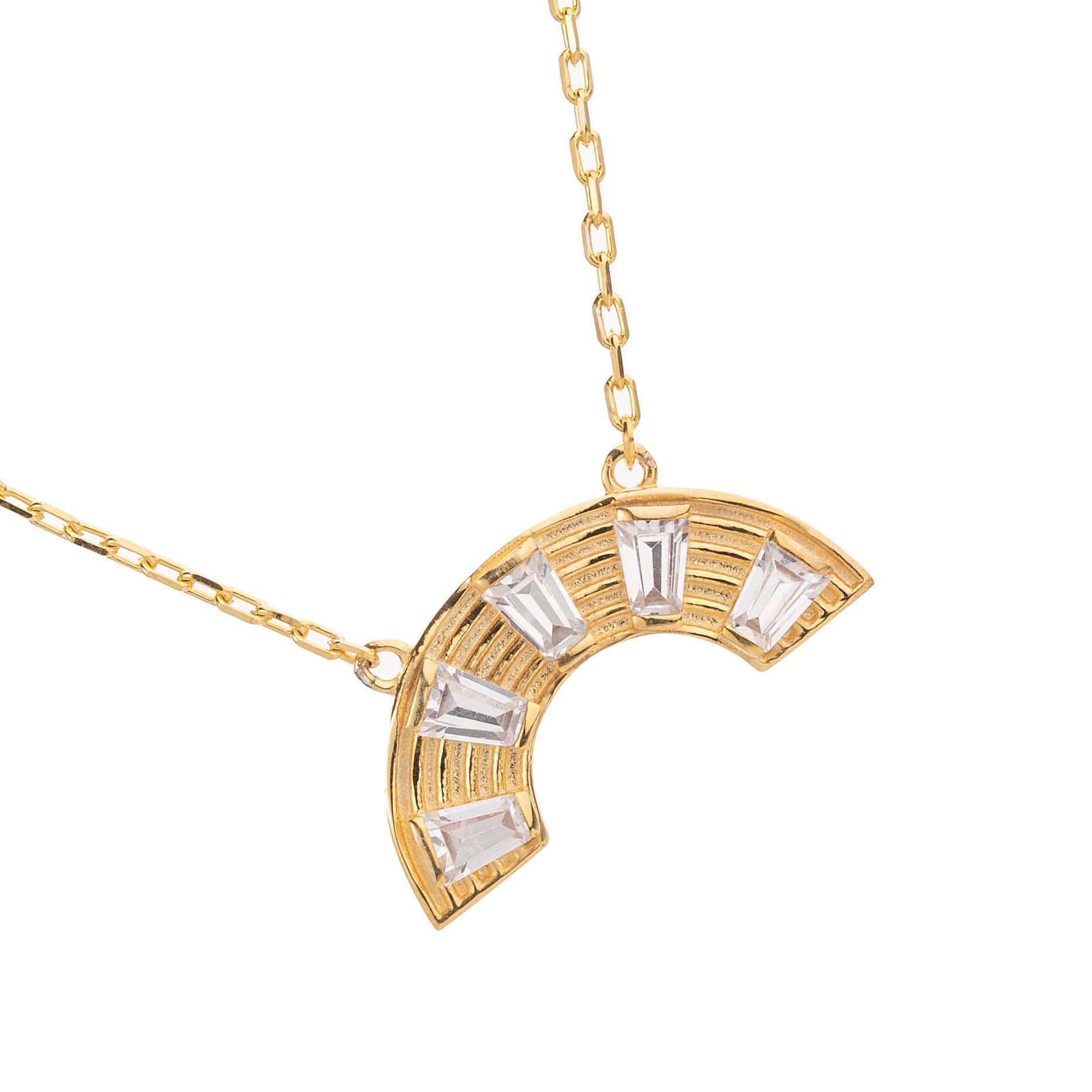 Gökkuşağı Gold Gümüş Kolye